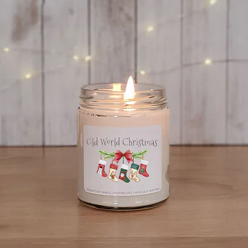 AIKUN Scented Candles Christmas Gift Box Transparent Jar Aromatherapy Candles With Silver Lid 2 in 1 Box
