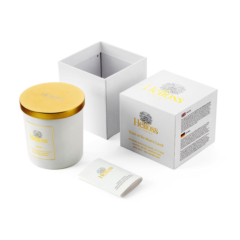AIKUN Hot Sale Travel and Weddings Smokeless Fragrance Matte White Glass Candle Soy Wax Scented Candle with Gloden Lid