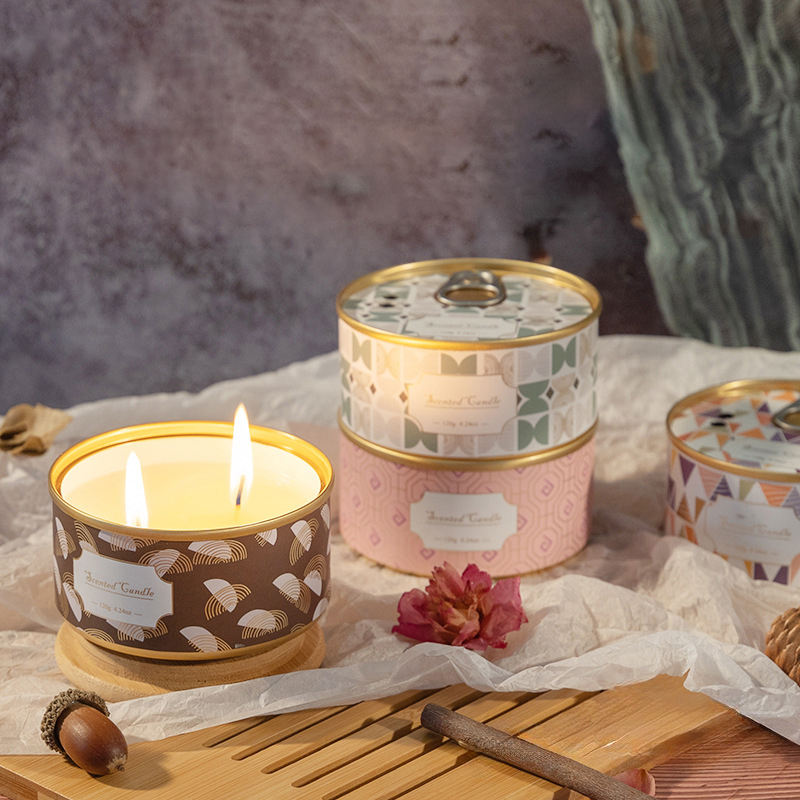 AIKUN Creative Vintage Aromatherapy Candles Luxury Indoor Decoration Ornaments Smokeless Handmade Fragrance Retro Can Candles