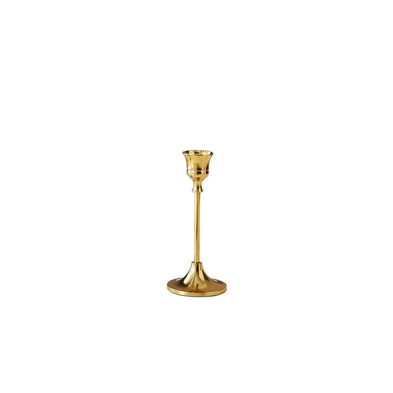 Hot Selling Tapered Gold Metal Candlestick Table Flower Candle Holder for Home Wedding Decoration
