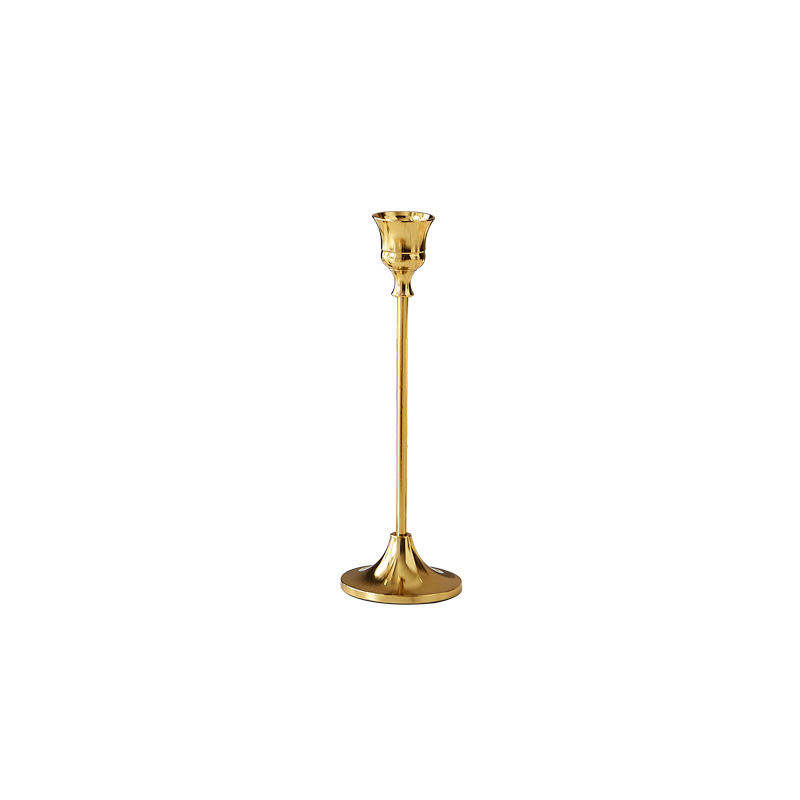 Hot Selling Tapered Gold Metal Candlestick Table Flower Candle Holder for Home Wedding Decoration