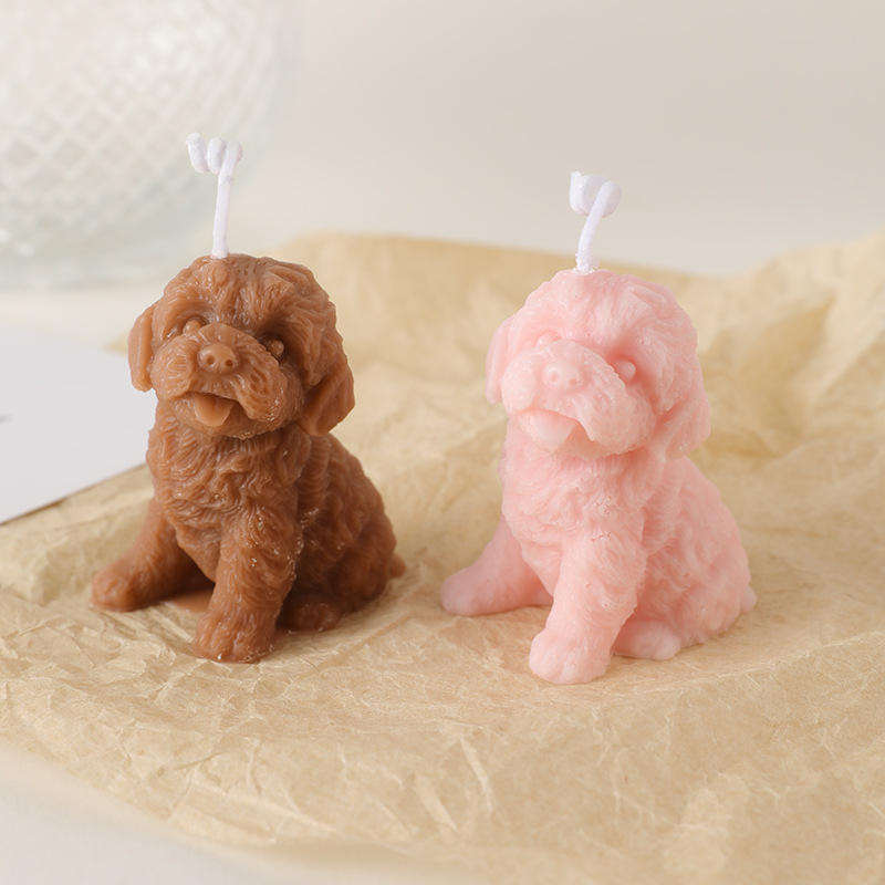 AIKUN Popular Teddy Cute Dog Shape Scented Candle Photo Prop Home Decoration Birthday Gift Aromatherapy Organic Candles