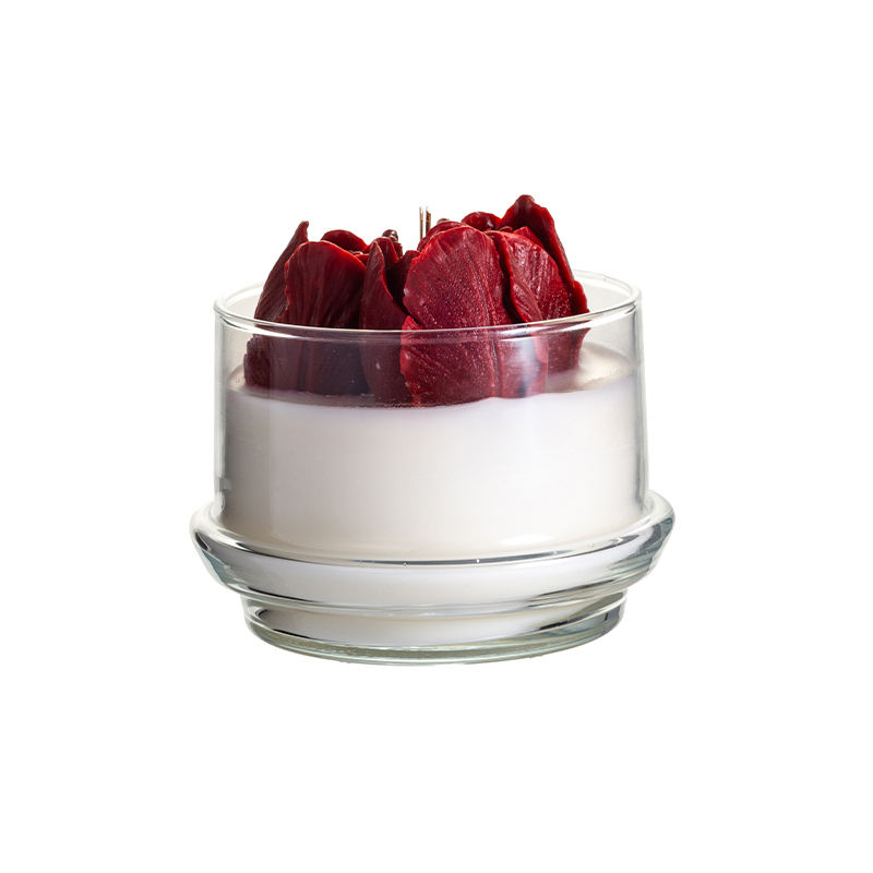 AIKUN Hot Sell Soy Wax Eco-friendly Candle Can Be Customized logo Tulip Candle Home Decoration Items with Lid Glass Candle