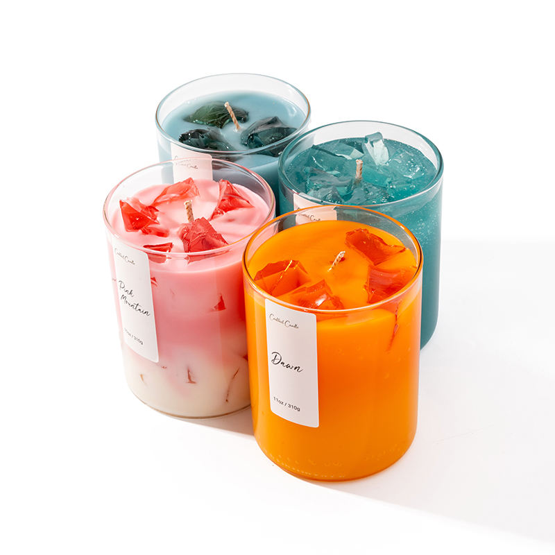 AIKUN Creative Summer Cup-shaped Jelly Party Home Decoration Atmosphere Private Label Soy Wax Aromatic Scented Candles