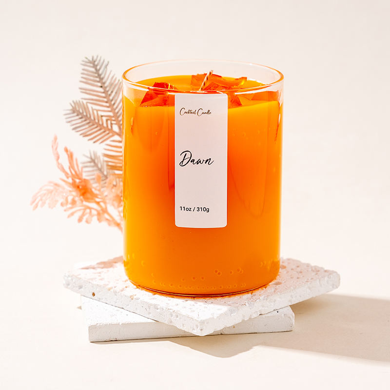AIKUN Private Label Handmade Unique Custom Logo Jelly Wax Creative Ice Strawberry Orange Scented Candle