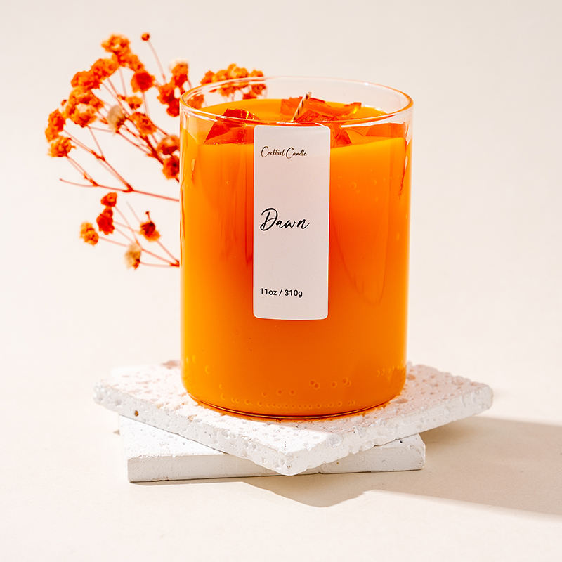 AIKUN Private Label Handmade Unique Custom Logo Jelly Wax Creative Ice Strawberry Orange Scented Candle