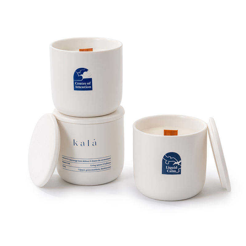AIKUN Wholesale Price Ceramic Candle Soy Wax Popular Aromatherapy Candle for Gift with Label and Cover