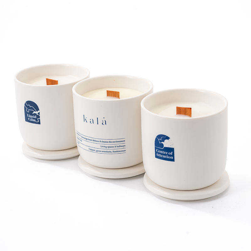 AIKUN Wholesale Price Ceramic Candle Soy Wax Popular Aromatherapy Candle for Gift with Label and Cover