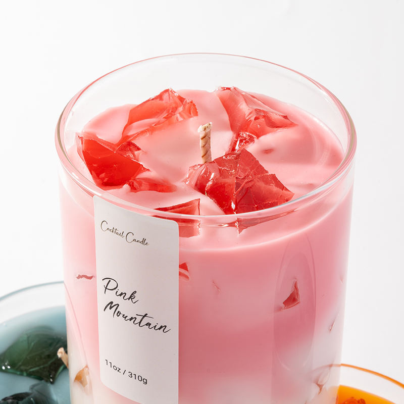 AIKUN Creative Summer Cup-shaped Jelly Party Home Decoration Atmosphere Private Label Soy Wax Aromatic Scented Candles