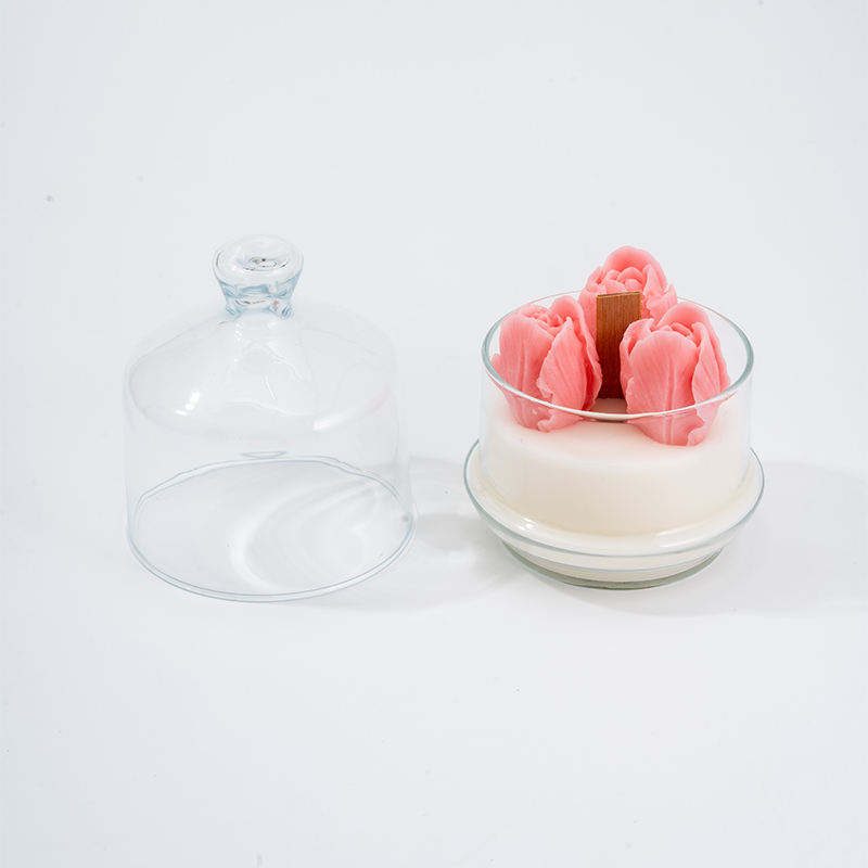 AIKUN Premium Natural Soy Wax Transparent Exquisite Glass Candle Jars Senior Glass Candles with Bedroom for Relaxation
