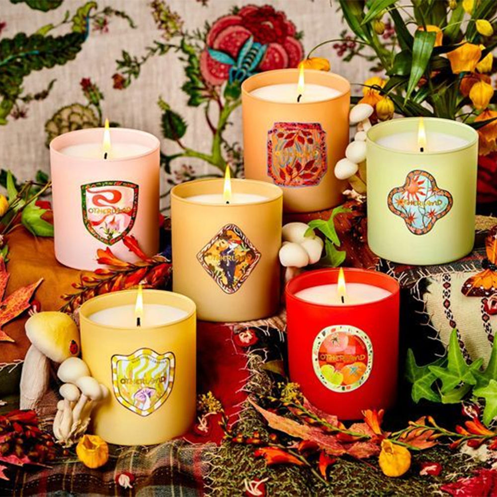 AIKUN Colorful Glass Cups Plant-Themed Packaging Fragrant Aroma Candle Gift Sets for Mood Enhancement and Home Decoration