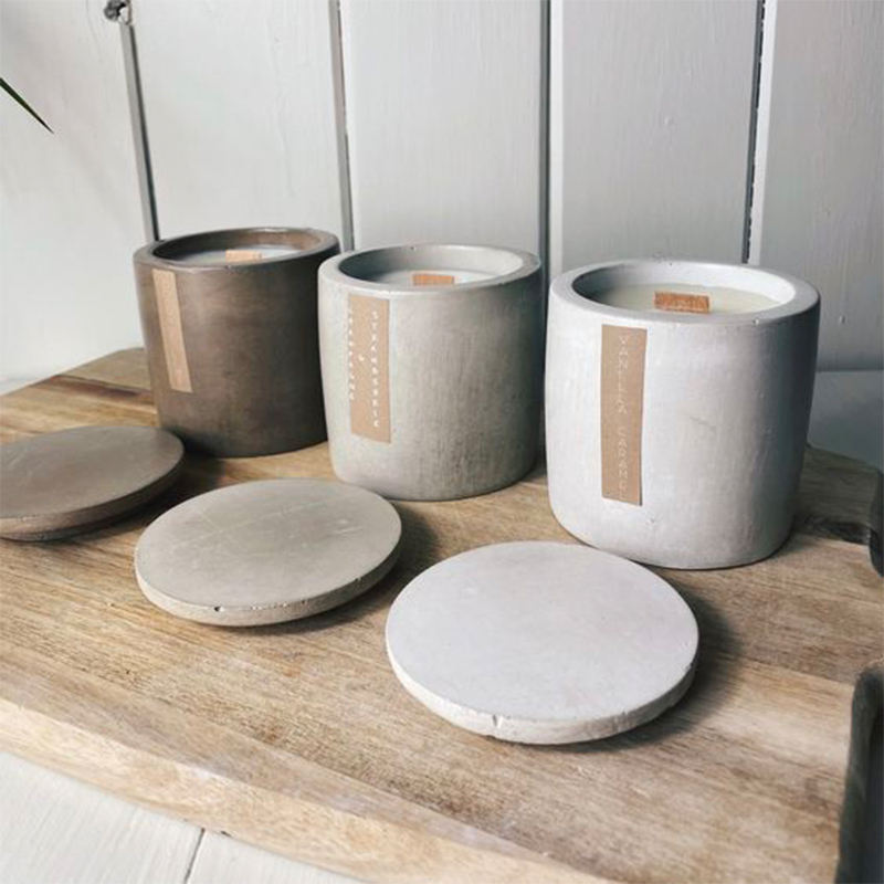 Aikun Luxury Home Fragrance Private Label Ceramic Container Scented Soy Wax Candles With Lids