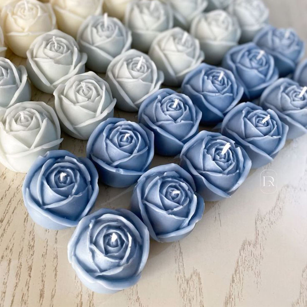 AIKUN Newly Designed Customizable Colorful Flower Wax Candles for Home Decor