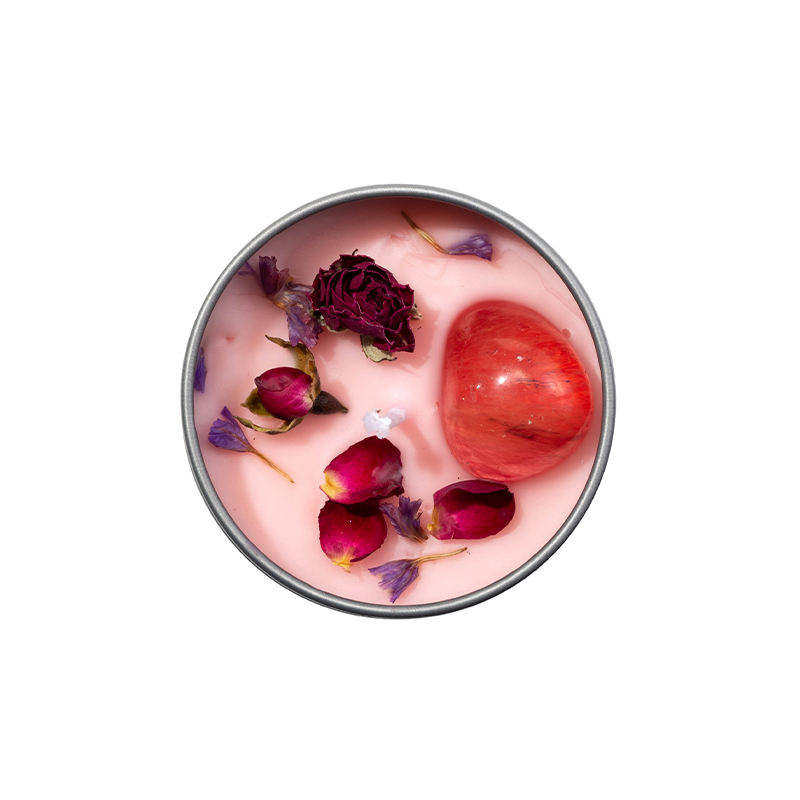 Luxury Private Label Home Fragrance Natural Aromatherapy Tin Jar Candle Scented Crystal Soy Wax Candles