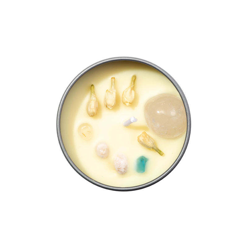 Luxury Private Label Home Fragrance Natural Aromatherapy Tin Jar Candle Scented Crystal Soy Wax Candles