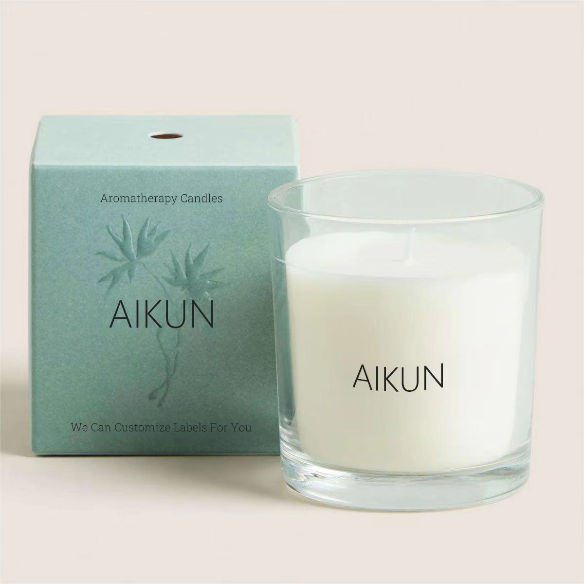 AIKUN Popular Wholesale Customized Gifts Home Decor Luxurious Aromatherapy Candles With Packaging Glass Jar