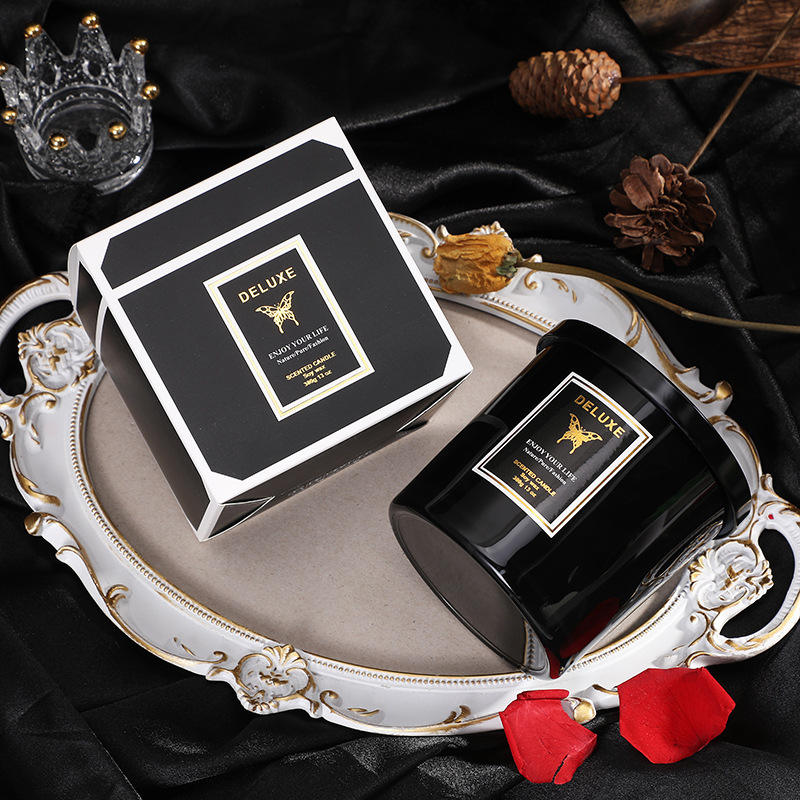 Luxury Private Label Aromatherapy Scented Soy Wax Candles Wedding Favor Three Wick Fragrance Candle With Glass Jar