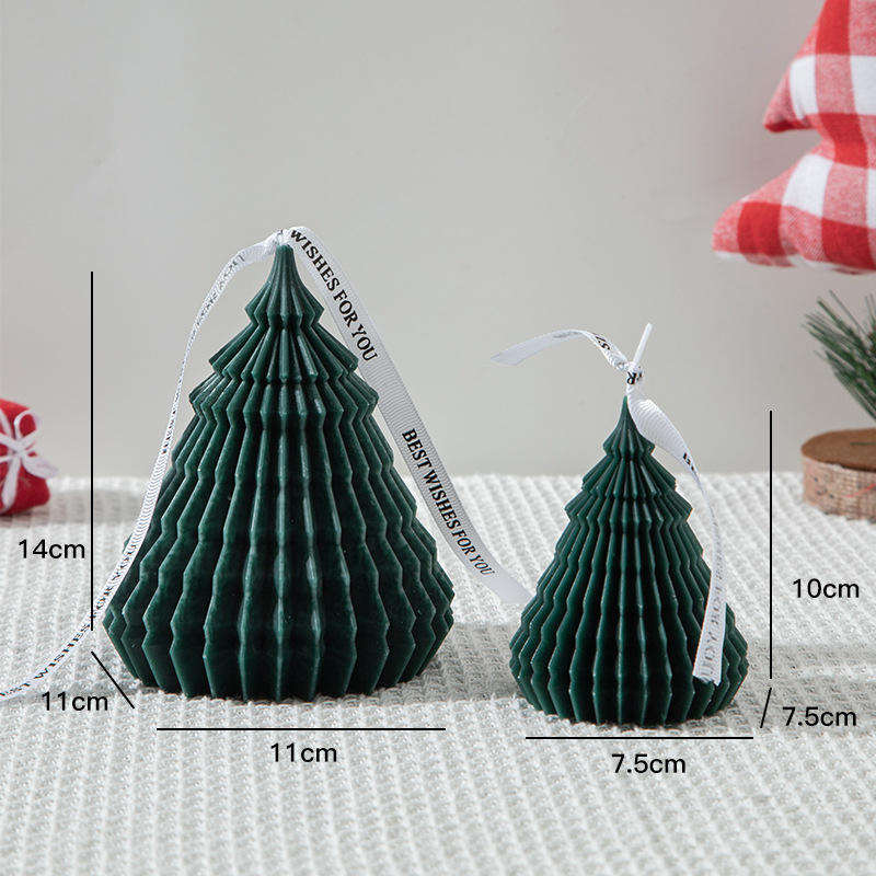 AIKUN Wholesale Creative Gift Aromatherapy Candles Christmas Tree Shape Green White Red Decoration Soy Wax Scented Candle