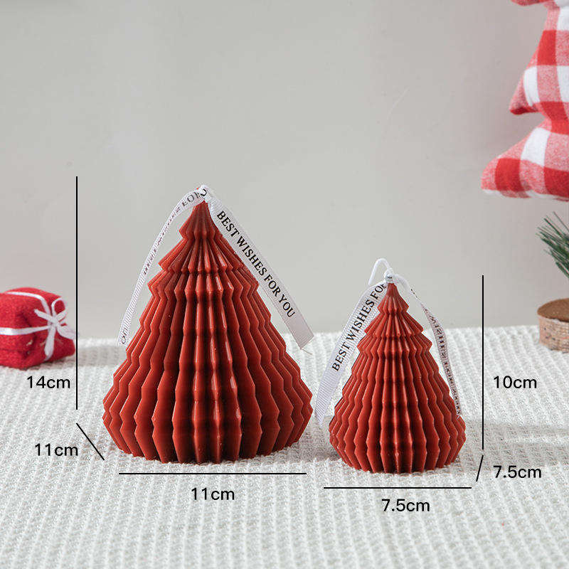 AIKUN Wholesale Creative Gift Aromatherapy Candles Christmas Tree Shape Green White Red Decoration Soy Wax Scented Candle