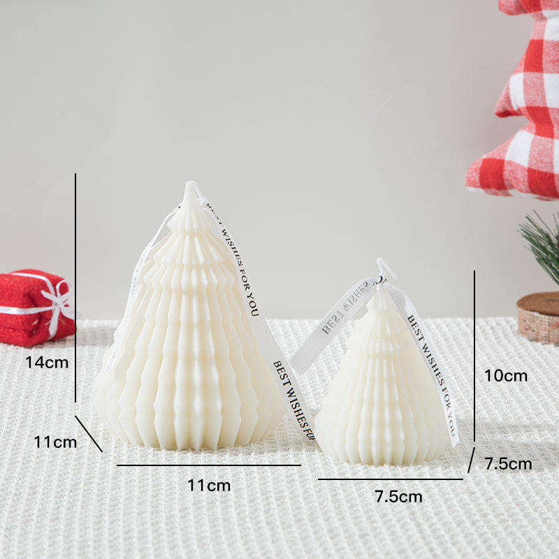 AIKUN Wholesale Creative Gift Aromatherapy Candles Christmas Tree Shape Green White Red Decoration Soy Wax Scented Candle