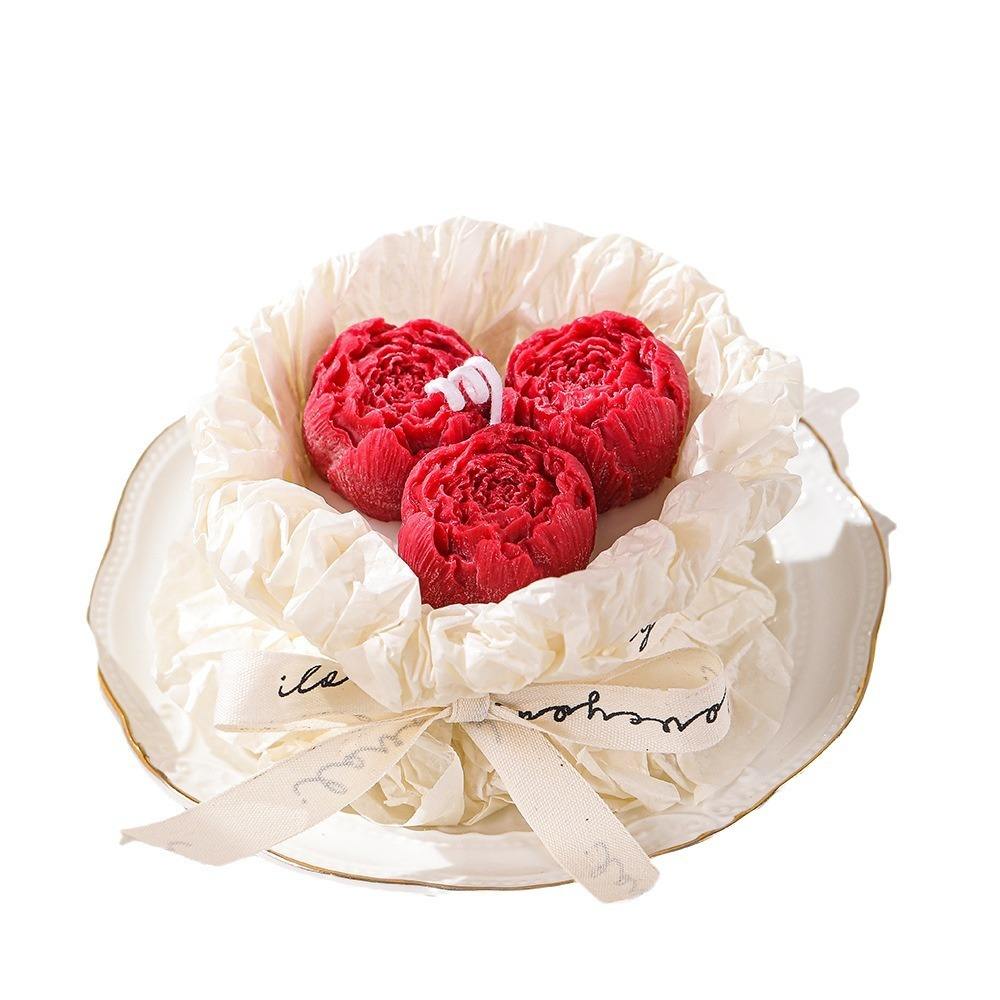 Mother\'s Day Romantic Bouquet Tulip Shape Aromatherapy Scented Candle Wedding Party Gift