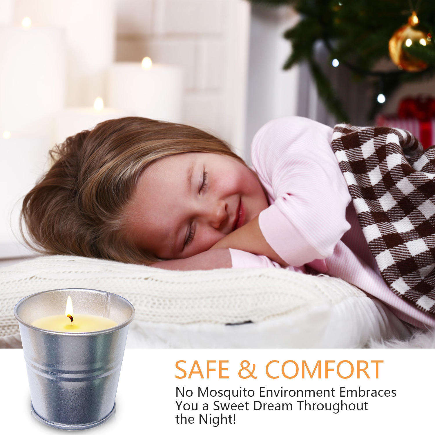 AIKUN Hot Sale Citronella Mosquito Repellent Essential Oil Metal Tin Buckets Soy Scented Candles for Easter Party Favors