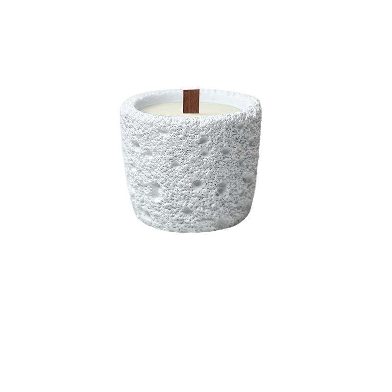 Custom DIY Minimalist Cement Household Fragrance Aromatherapy Mini Scented Candle Colorful Concrete Jar Soy Wax Candle