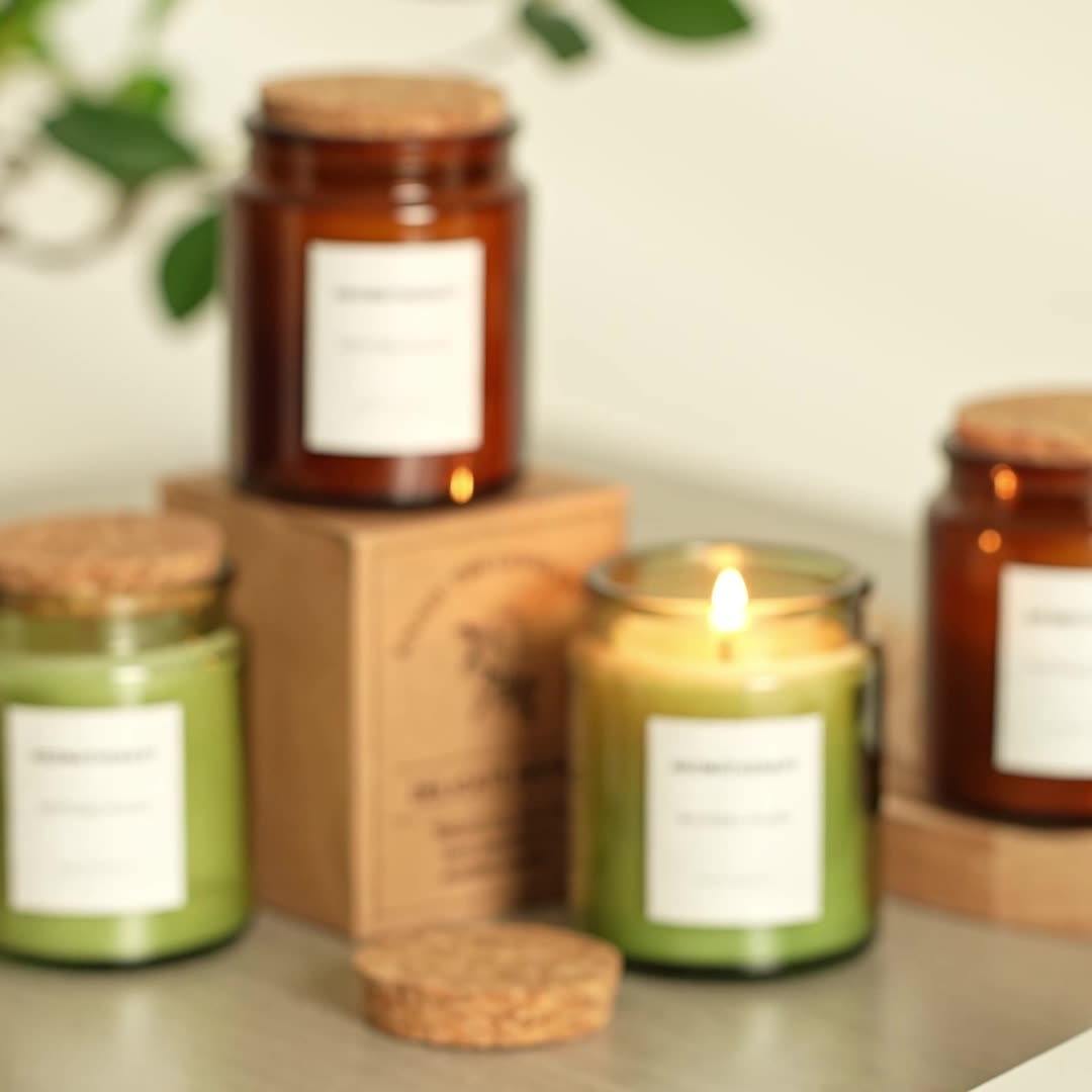 Low Temperature Smoke-Free Glass Fragrance Soy Wax Candles Bedroom Long-Lasting Fragrance Souvenir Aromatherapy Scented Candles