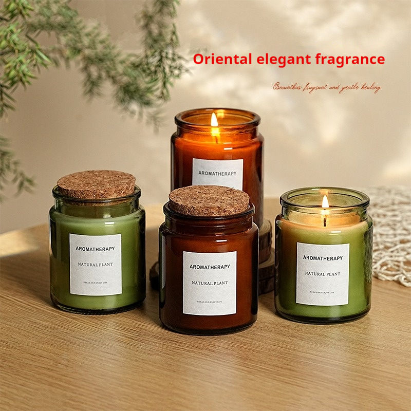 Low Temperature Smoke-Free Glass Fragrance Soy Wax Candles Bedroom Long-Lasting Fragrance Souvenir Aromatherapy Scented Candles