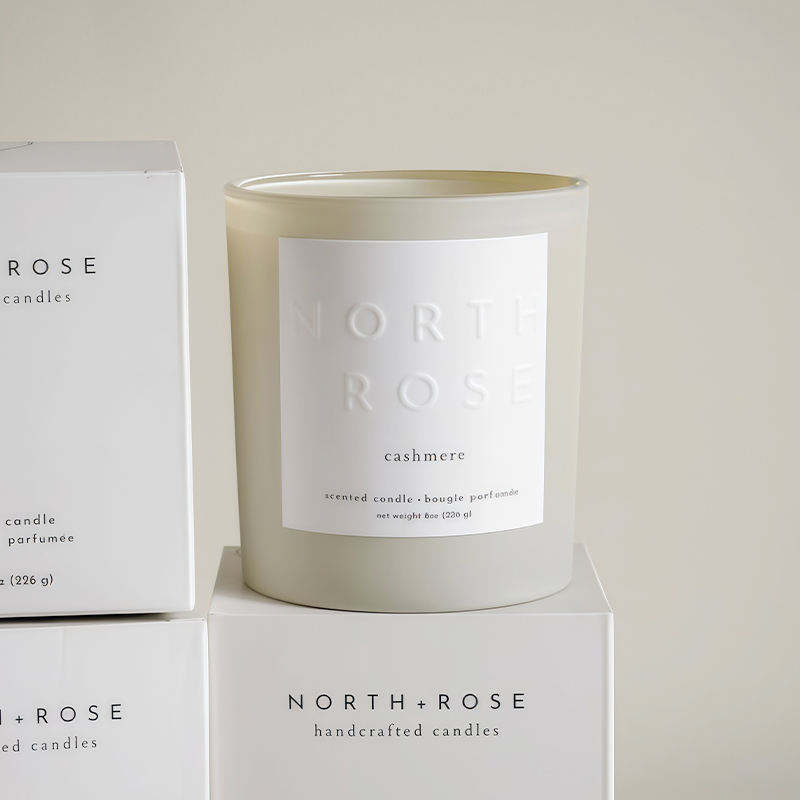 AIKUN Custom Luxury White Glass Candle Soy Wax Elegant Scented Candles Wholesale High Quality Glass Candles for Home Decor