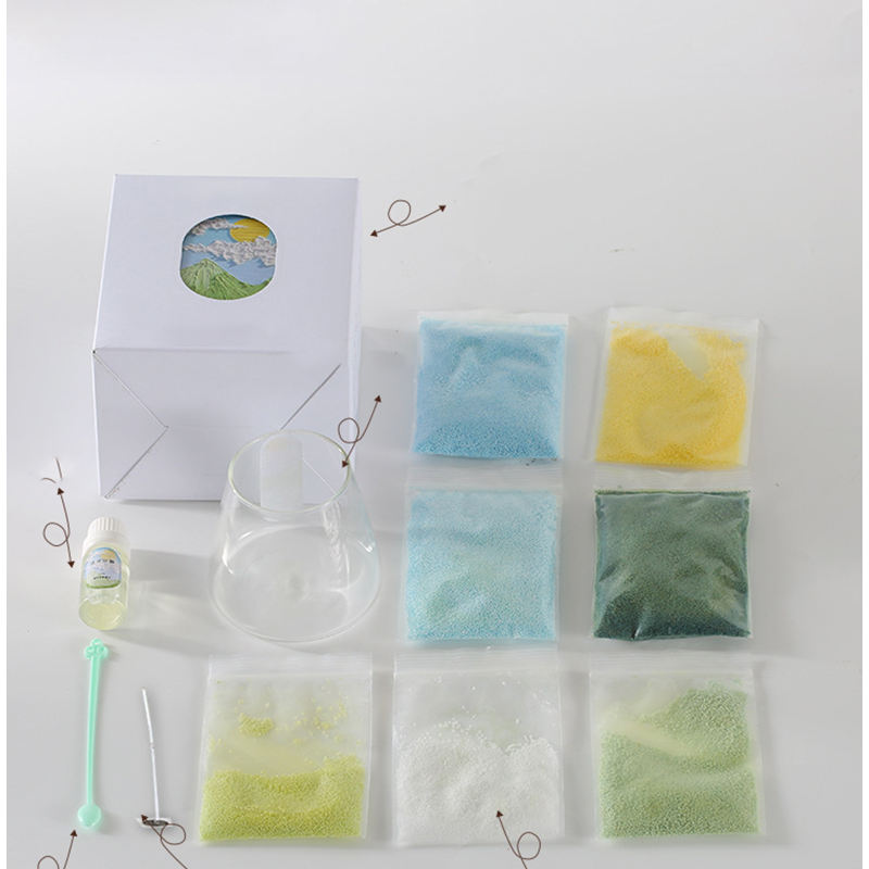 Hot Sale Sand Painting Candle DIY Round White Dustproof Wedding DIY Coaster Decoration Scented Candle