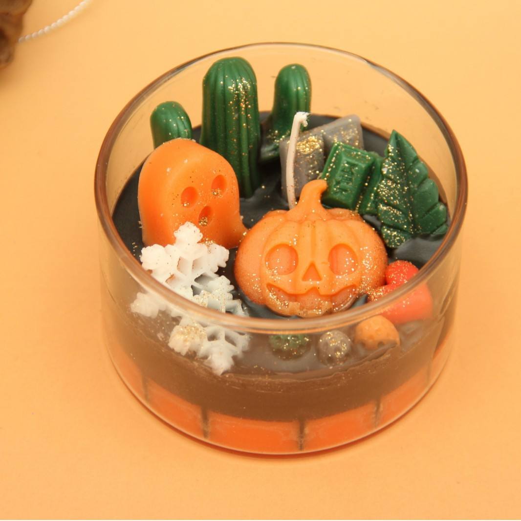 AIKUN Halloween Skull Pumpkin Aroma Candle Glass Jar Soy Candles Scented Luxury Aromatherapy Candle