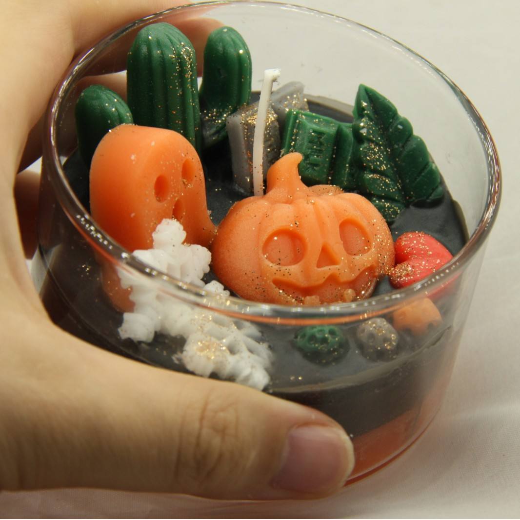 AIKUN Halloween Skull Pumpkin Aroma Candle Glass Jar Soy Candles Scented Luxury Aromatherapy Candle