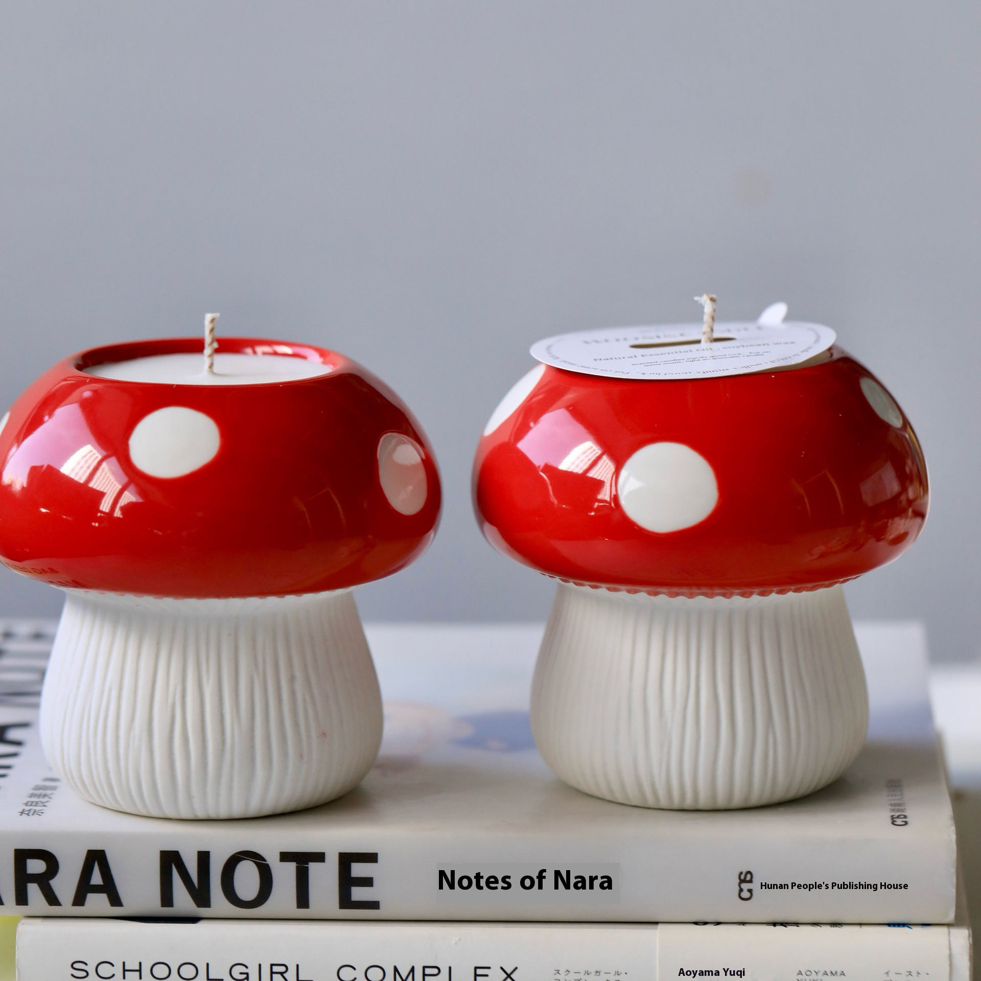 Ceramic Mushrooms Soy Wax Plant Essential Oils Handmade Home Atmosphere Ornaments Scented Candles