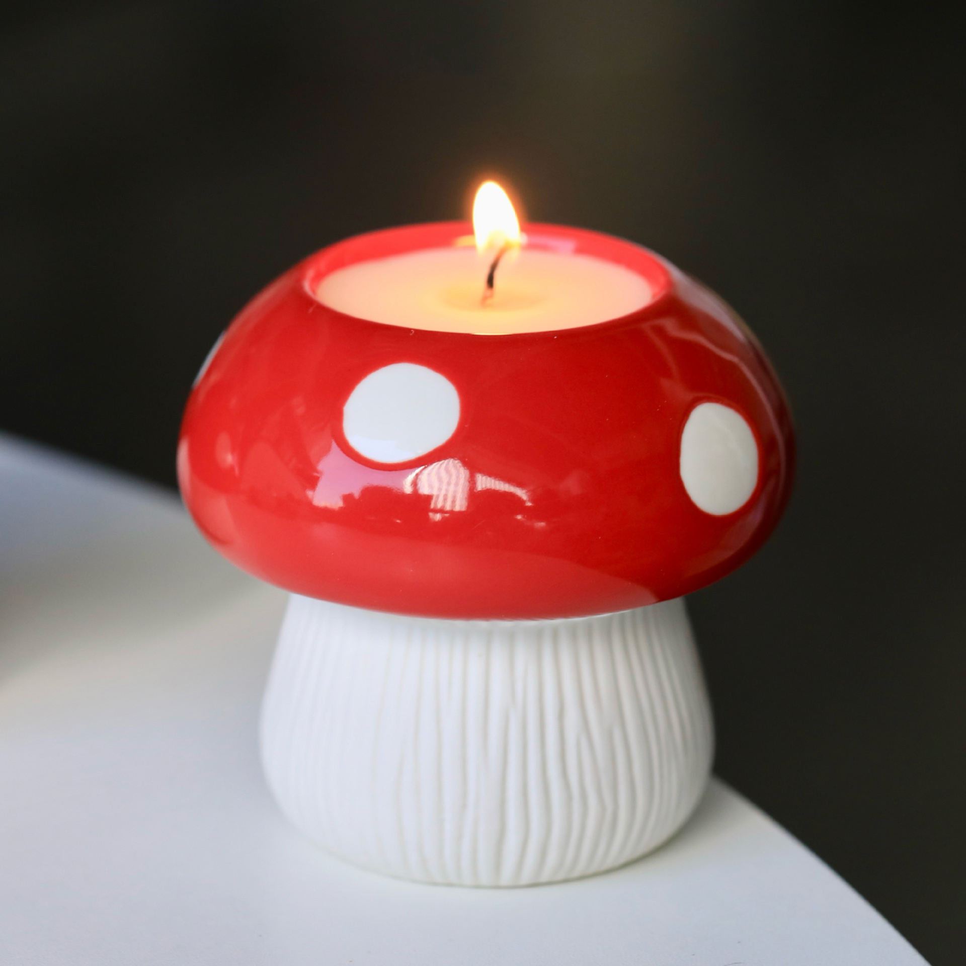 Ceramic Mushrooms Soy Wax Plant Essential Oils Handmade Home Atmosphere Ornaments Scented Candles