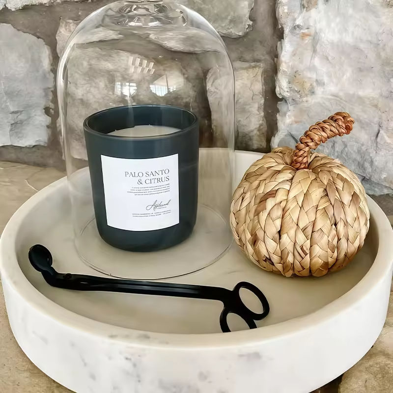 AIKUN High Quality Handmade Glass Scented Candle Jar Stress Relief Soy Wax Scented Candle for Bedroom Relaxation
