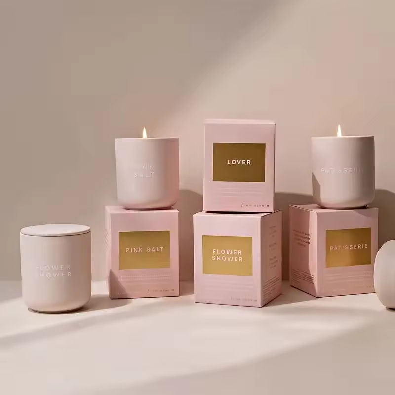 AIKUN Wholesale Customized Vanilla Fragrance Scented Candles Set Soy Candles Luxury Scented Decorative Candles for Living Room