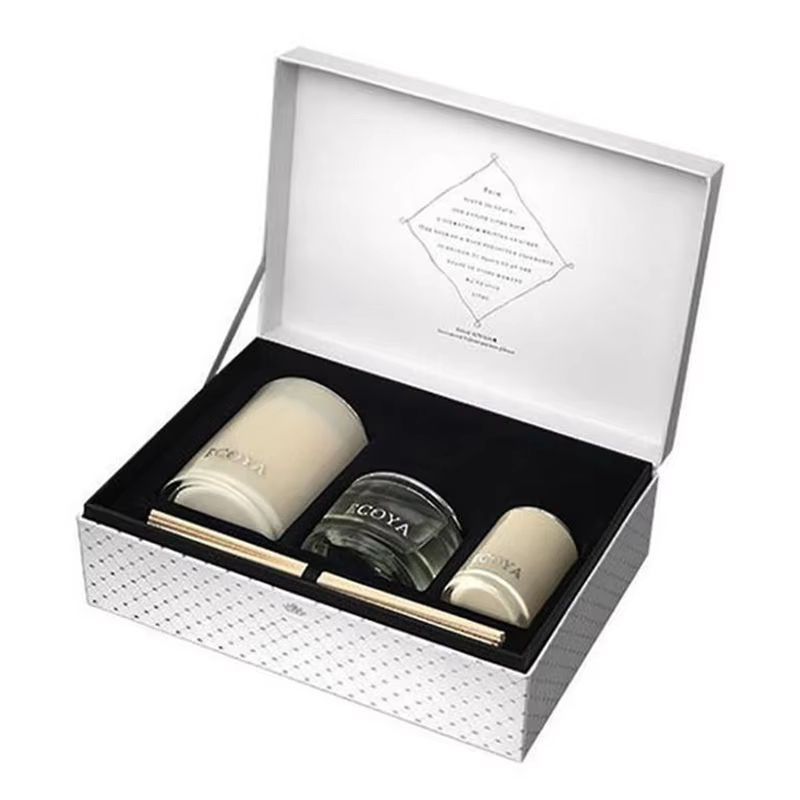 AIKUN Stylish Glass Jar Customized Scent Tag Design Personalized Box Scented Candles Set for Bathroom