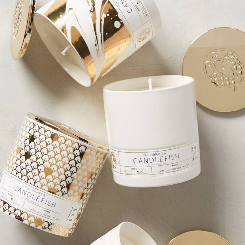 AIKUN Premium Container Customized Tag Fragrance Custom Scented Candle Set for Hotel Spa Party Workspace