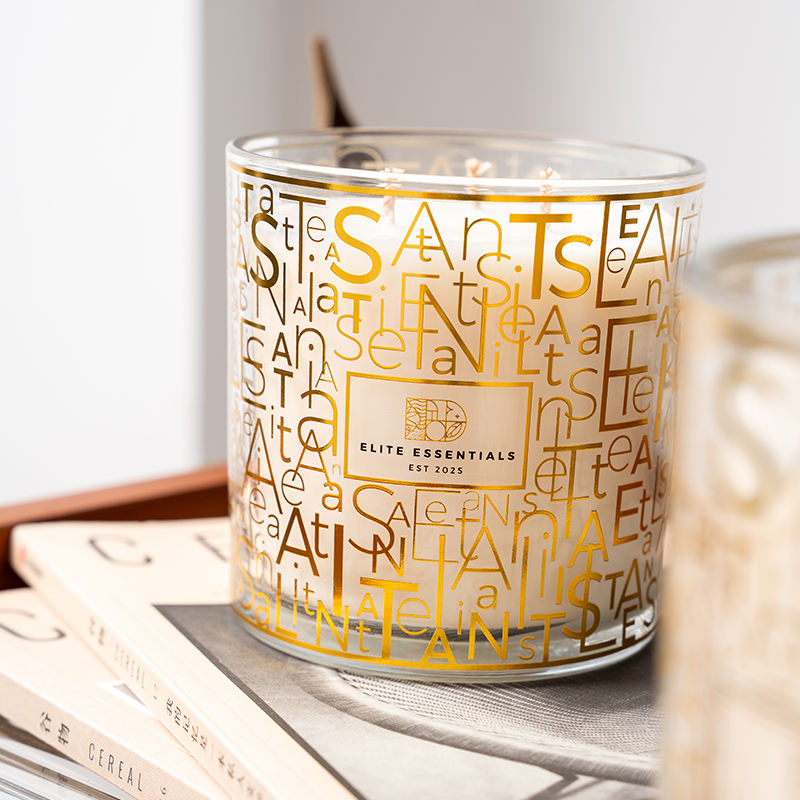 AIKUN Luxury Soy Wax Label Custom Fragrance Scented Candles for Home Decor Spa Meditation Wedding Room
