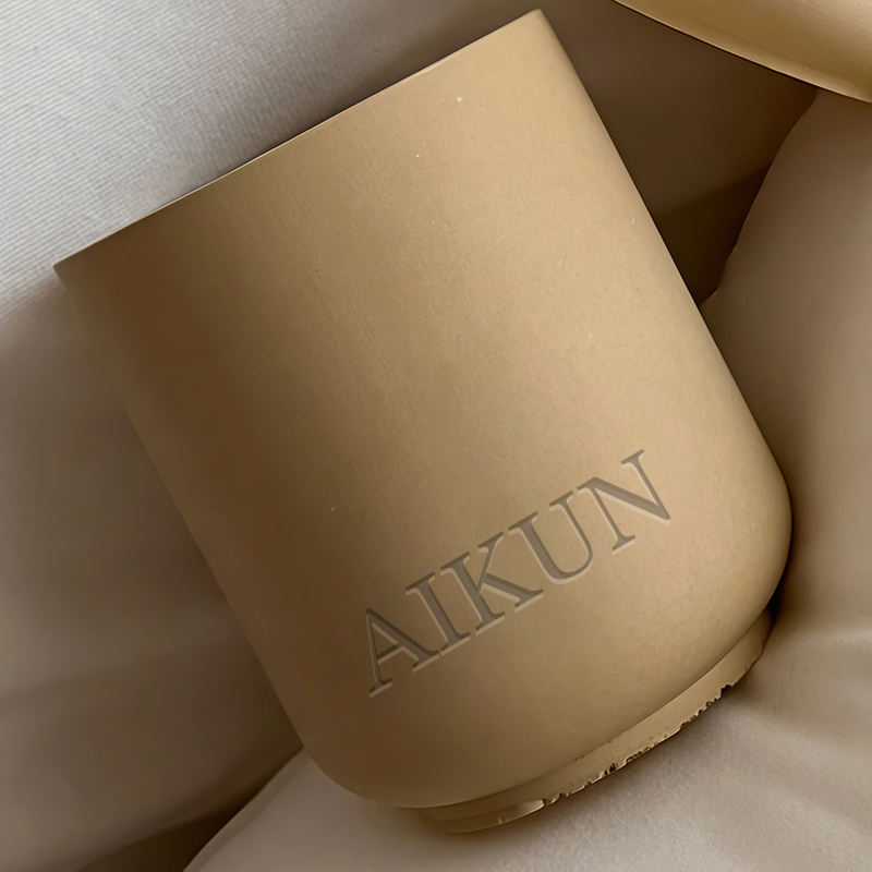 AIKUN Eco Friendly Ceramic Jar Packaging Scented Candle for Yoga Studio Bathroom Meditation Christmas